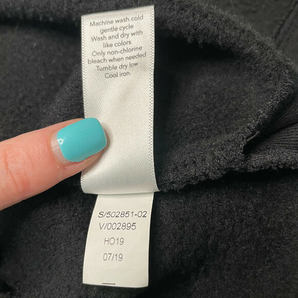 Athleta 24/7 Funnel Neck Pullover Long Sleeve Thick Sweatshirt Black Womens XXS - Picture 9 of 12